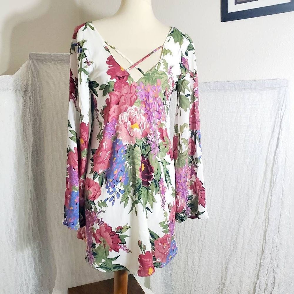 Show Me Your Mumu Duchess Darling Joni Flow Tunic Short Dress Size Small - Picture 2 of 6